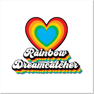 Rainbow Dreamcatcher Heart Posters and Art